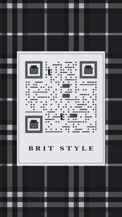 英伦风黑色格纹时尚格子花纹二维码生成器-平面静态-手机海报