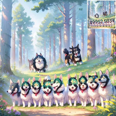 抖头林间犬队AI艺术字-第九工场字体生成器