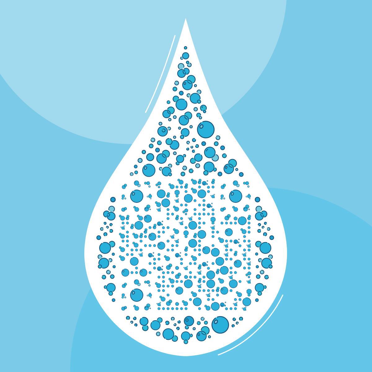 水滴水珠扫码买水矿泉水水滴图案节约用水保护环境二维码生成器-平面静态-正方形码