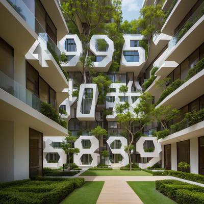 多层住宅AI艺术隐藏字二维码生成器-艺术字-AI