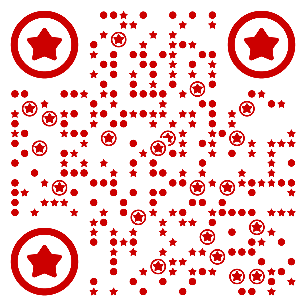 红色节日圆点五星二维码生成器-undefined-undefined