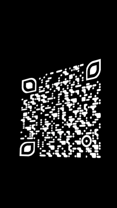 名片模板黑色背景白色液化二维码二维码生成器-平面静态-手机海报