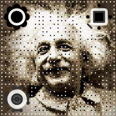 爱因斯坦怀旧头像二维码二维码生成器-平面静态-正方形码