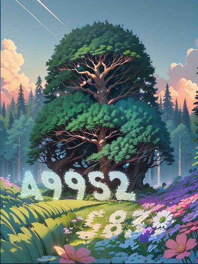 梦幻森林AI艺术隐藏字二维码生成器-艺术字封面-AI