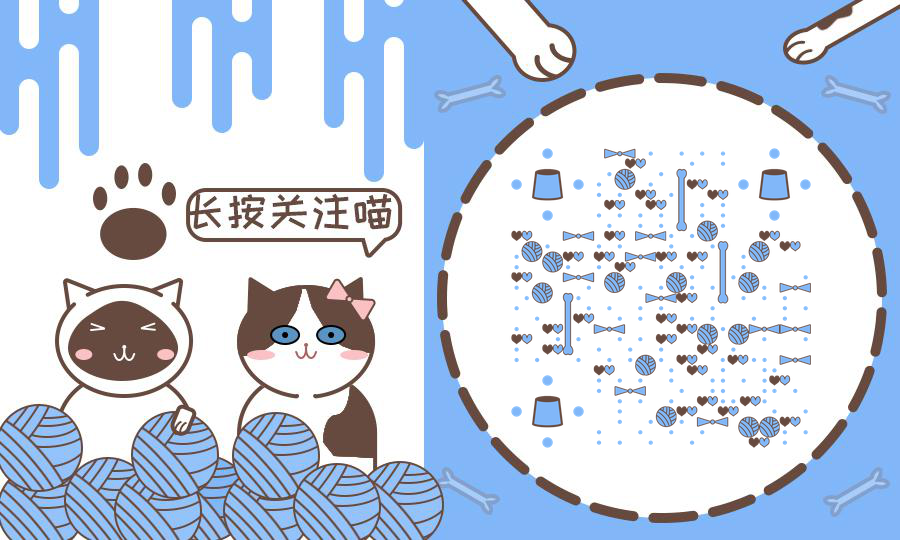 布偶猫卡通动漫宠物的萌萌爱情二维码生成器-平面静态-公众号图