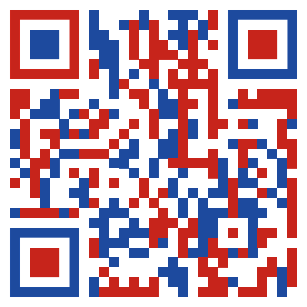 红白蓝文化方格二维码生成器-平面静态-无背景码
