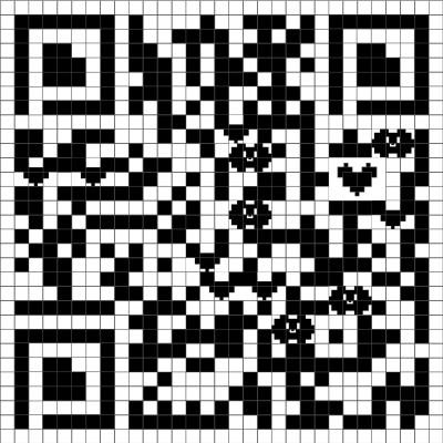 黑白游戏电子方块二维码生成器-平面静态-正方形码