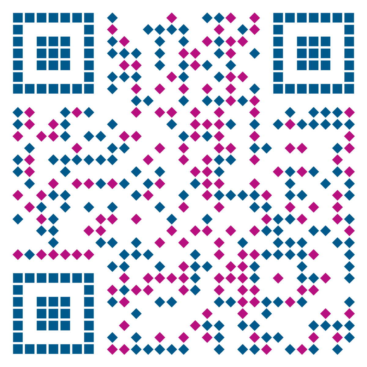 双色菱形方格二维码生成器-平面静态-无背景码