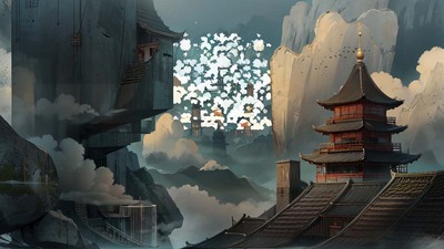 神秘古刹二维码生成器-主页背景-AI
